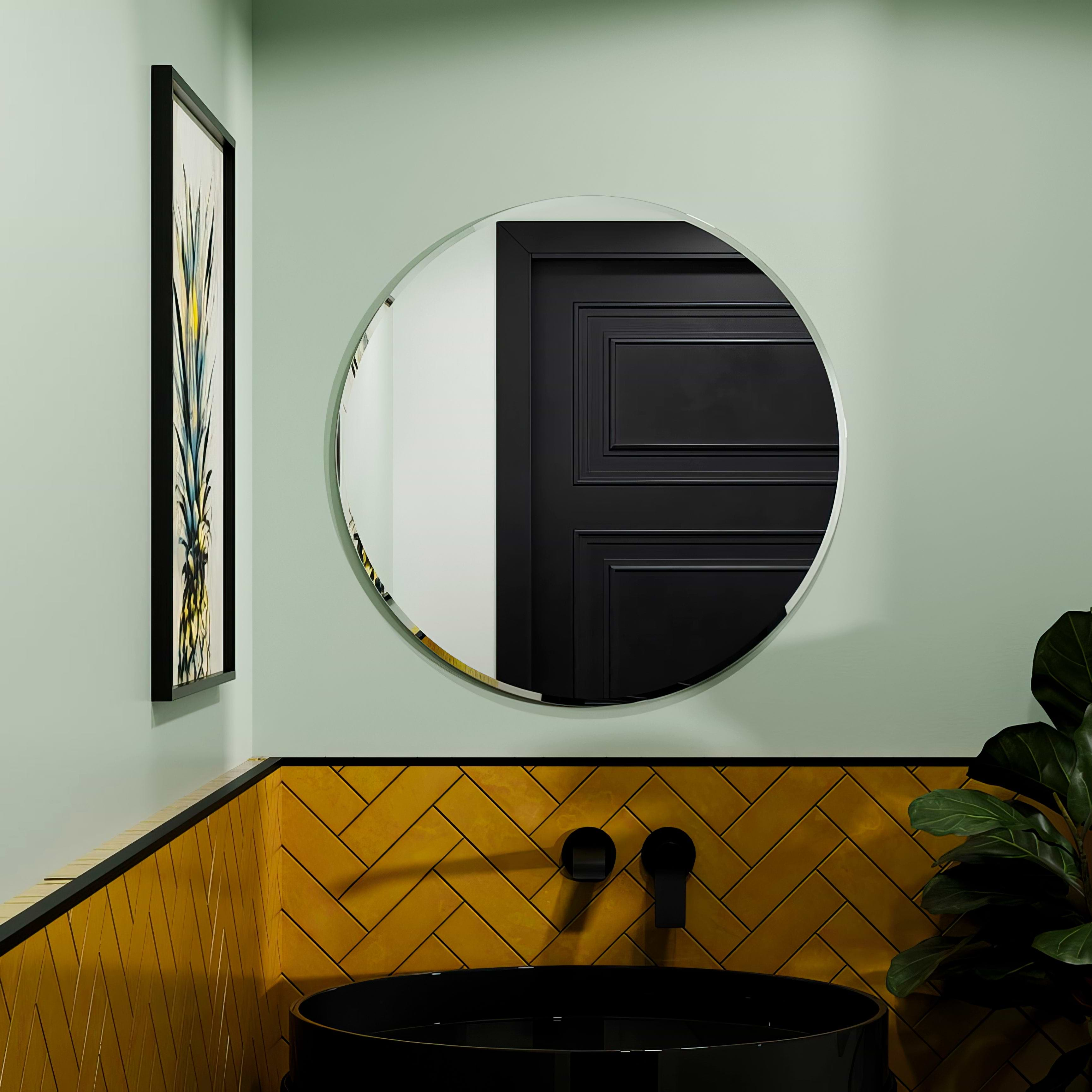 Belvoir Round Mirror 65cm - Hyperion Tiles