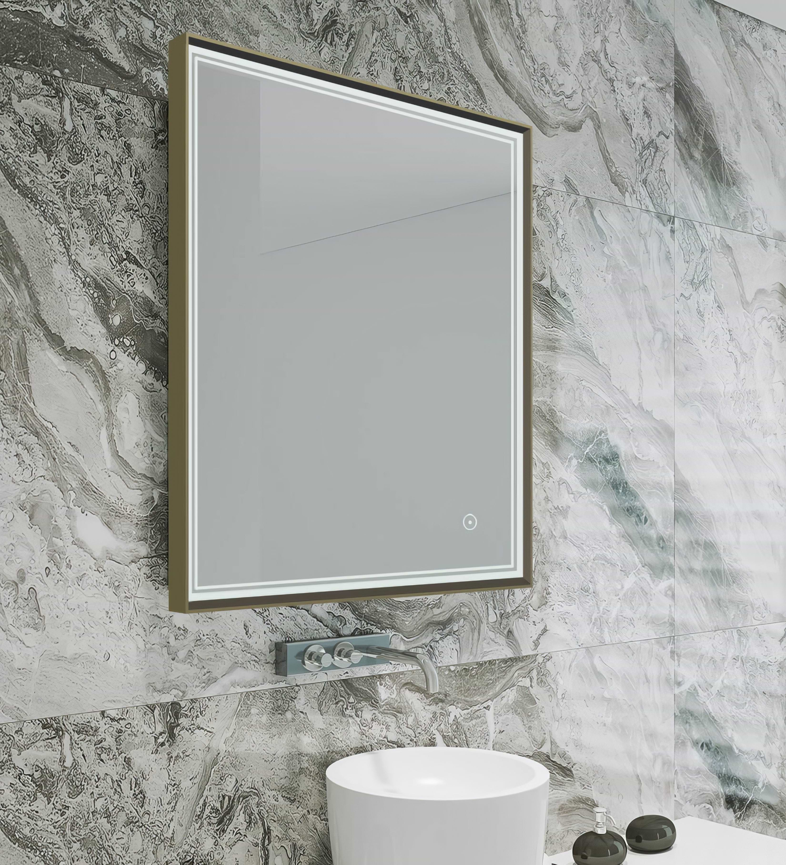 Astoria Mirror 140 Brushed Bronze - Hyperion Tiles