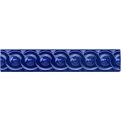 Royal Blue Scroll Moulding - Hyperion Tiles