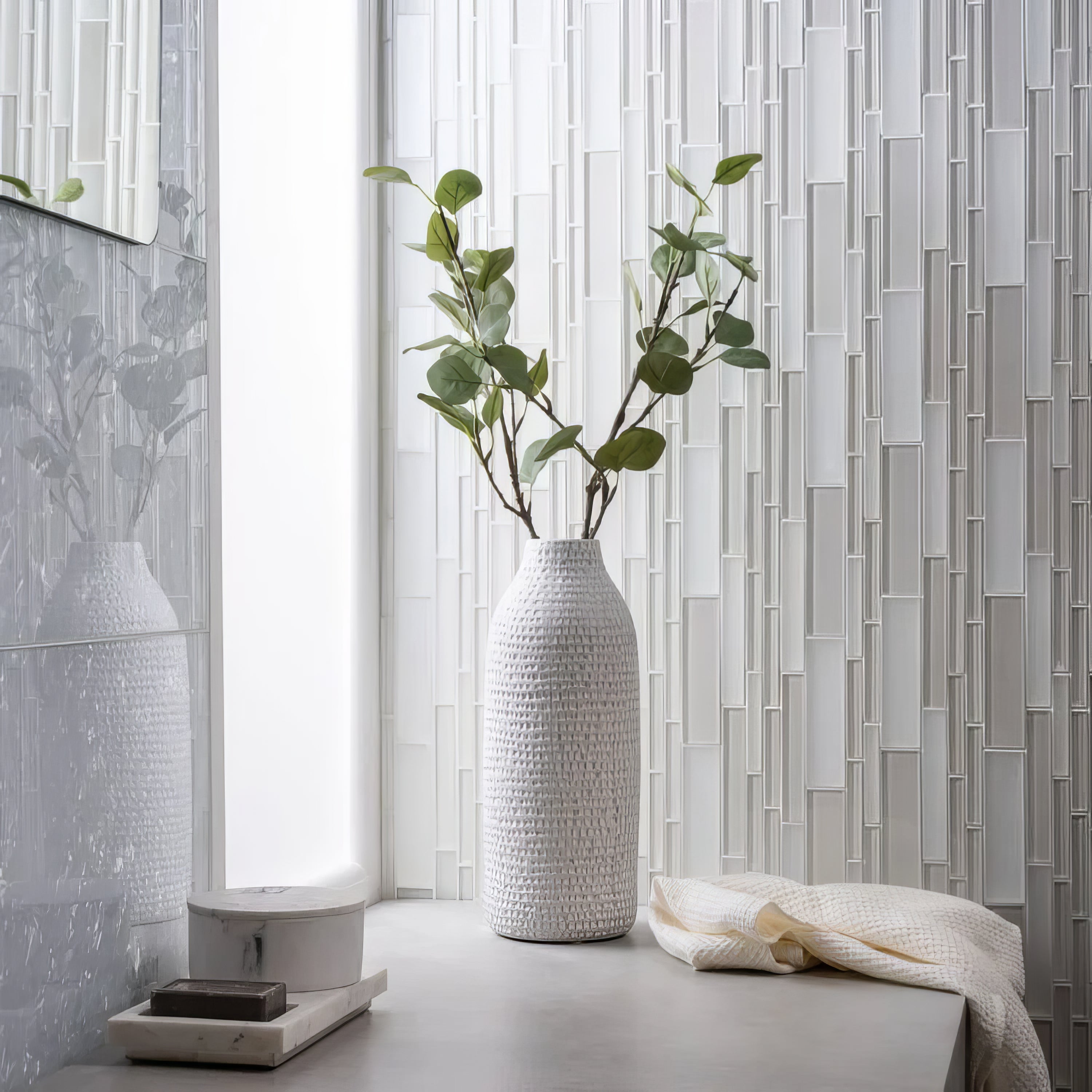 Arctic Crushed Pearl Decorative Glass - Hyperion Tiles