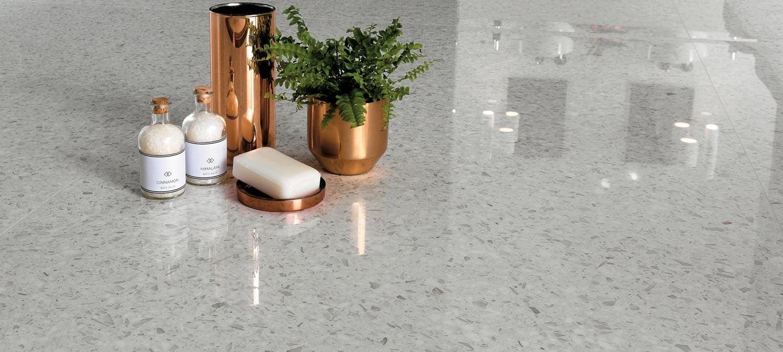 Gemstones Terrazzo White - Hyperion Tiles