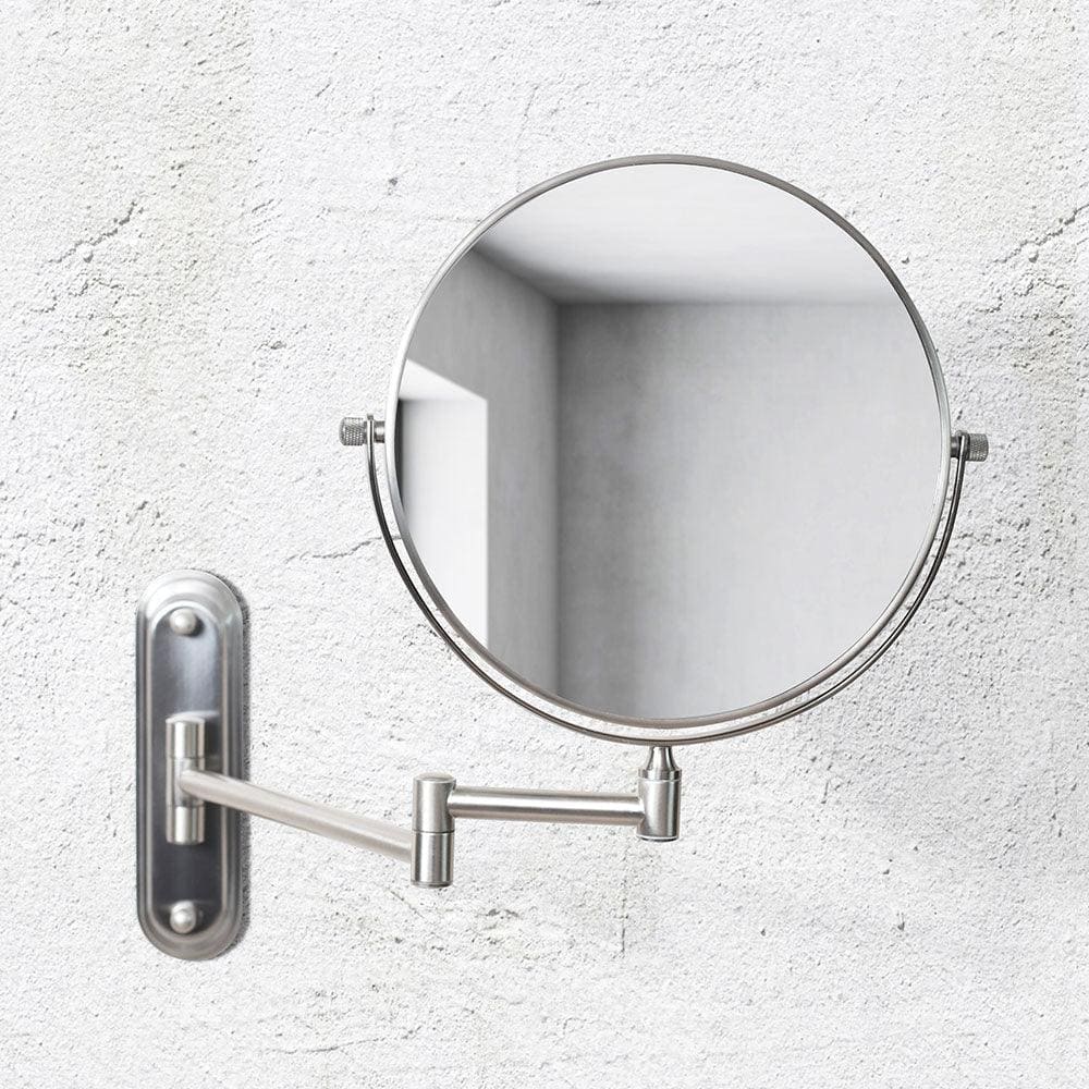 Taylor Reversible 5X Magnifying Wall Mirror Brushed Nickel - Hyperion Tiles