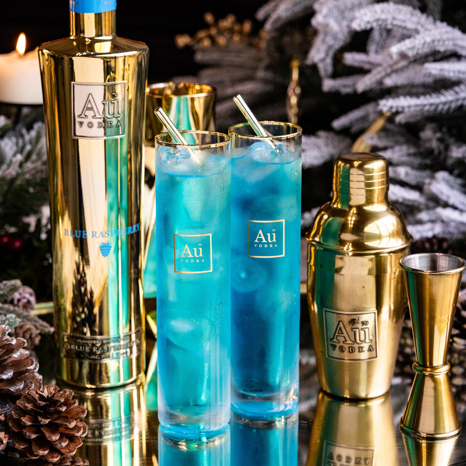 Blue Raspberry Cocktail Gift Set - Au Vodka