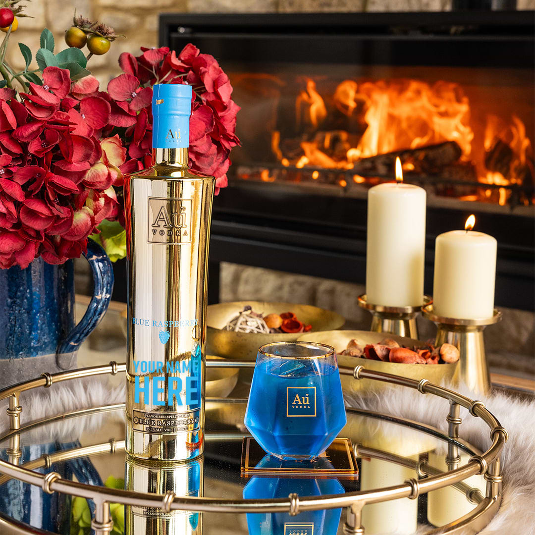 Personalised Blue Raspberry Gift Pack Au Vodka