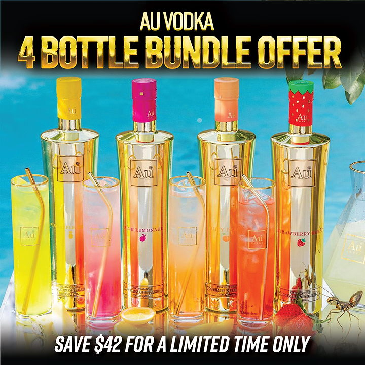 Au Vodka Juicy Peach 4 Bottle Combo