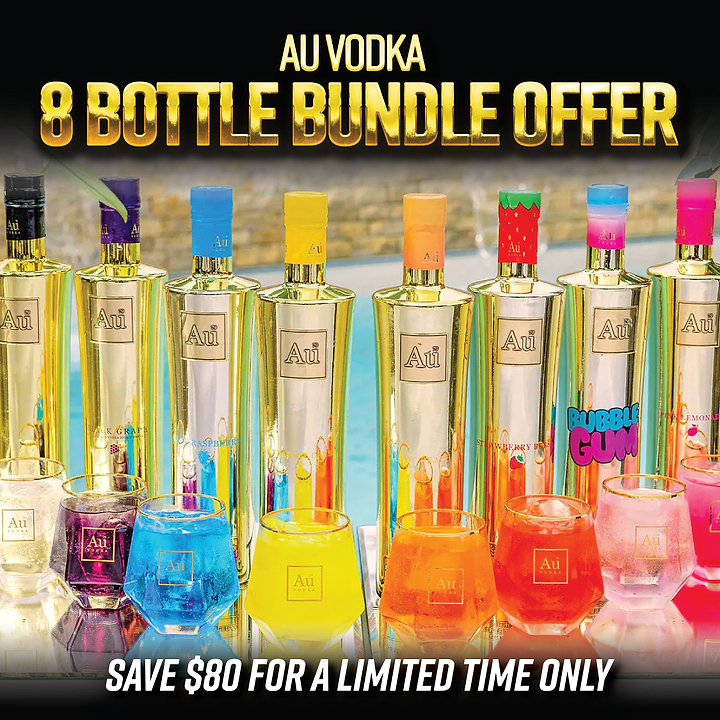 Au Vodka Juicy Peach 8 Bottle Collection