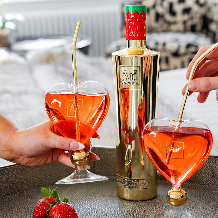 Au Vodka Heart Glass 5