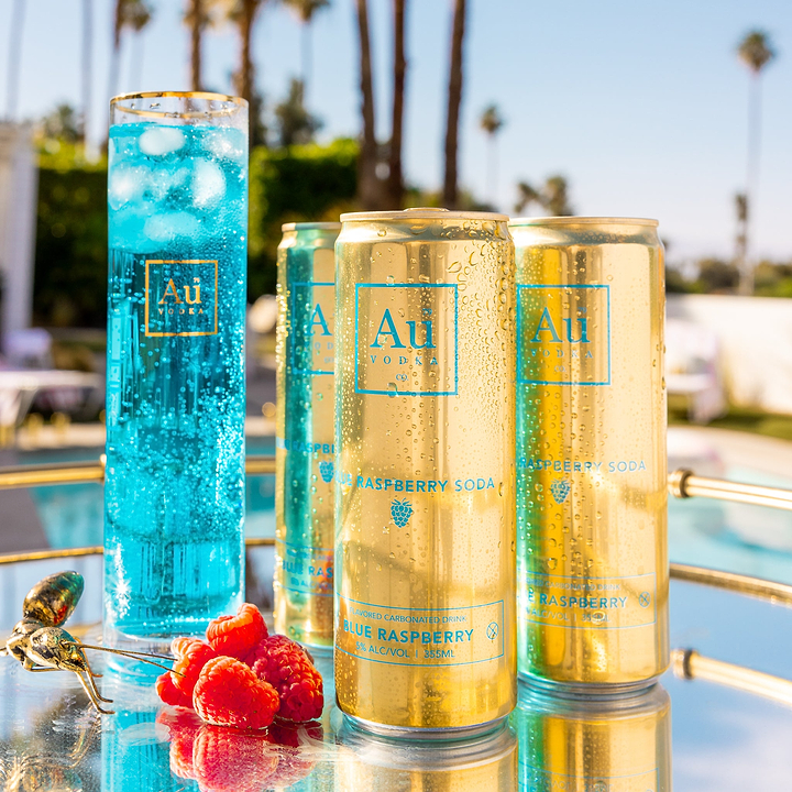 Au Vodka Blue Raspberry Pre-Mixed Cans