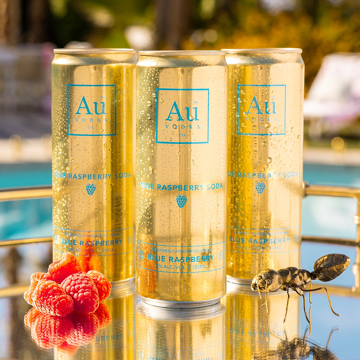 Au Vodka Blue Raspberry Pre-Mixed Cans