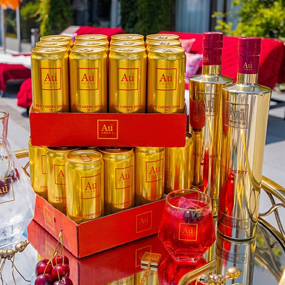 Au Vodka Red Cherry Bottle & Can Combo