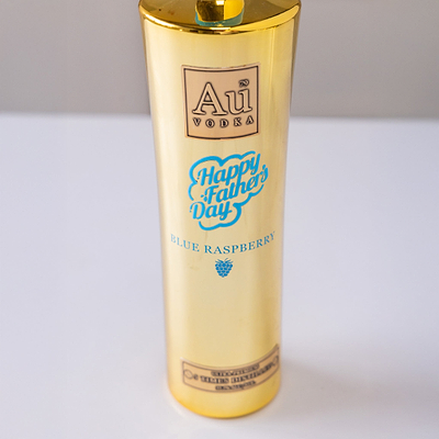 Au Vodka USA Happy Fathers Day Blue Raspberry bottle