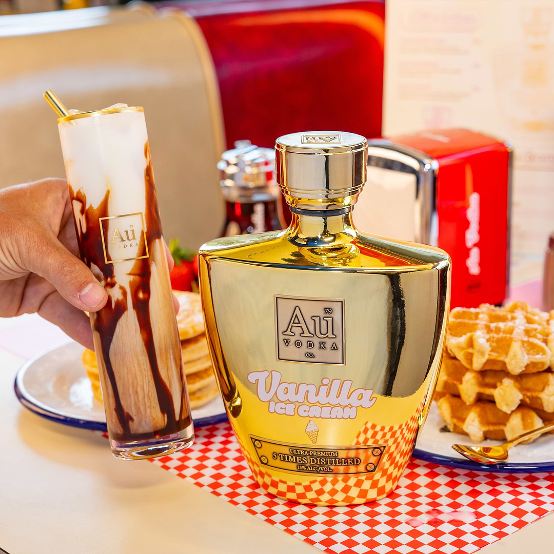 Au Vodka Vanilla Ice Cream & Highrise Glass
