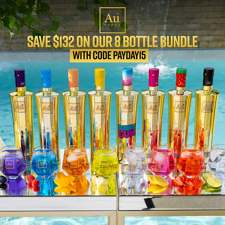 Au Vodka Juicy Peach 8 Bottle Collection