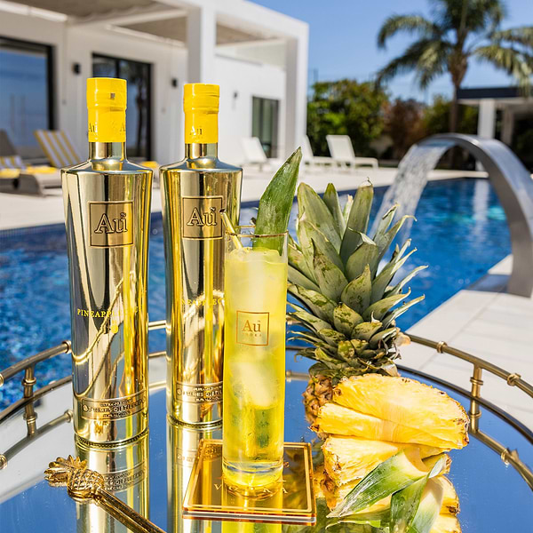 Au Vodka Pineapple Crush & Highrise Glass