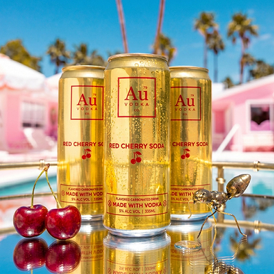Au Vodka Red Cherry Cocktail Can - 24 Pack