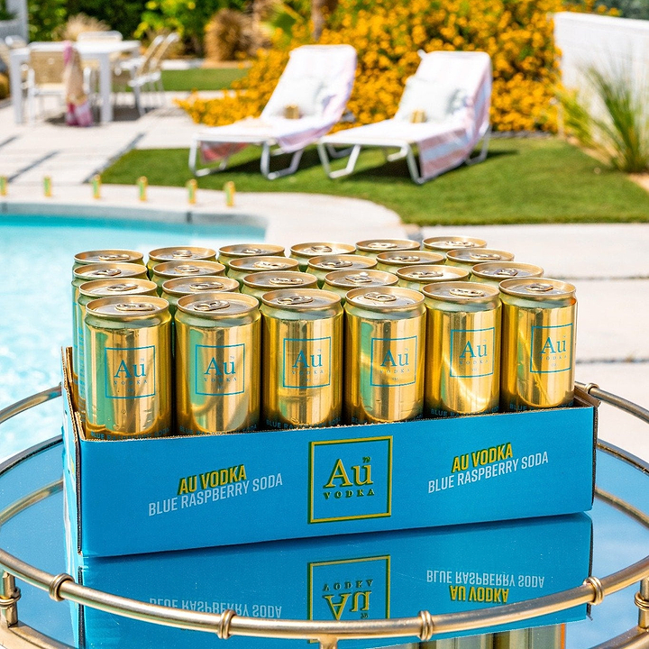 Au Vodka Blue Raspberry Pre-Mixed Cans