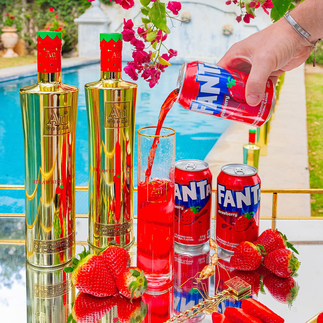 Au Vodka Strawberry Burst & Highrise Glass