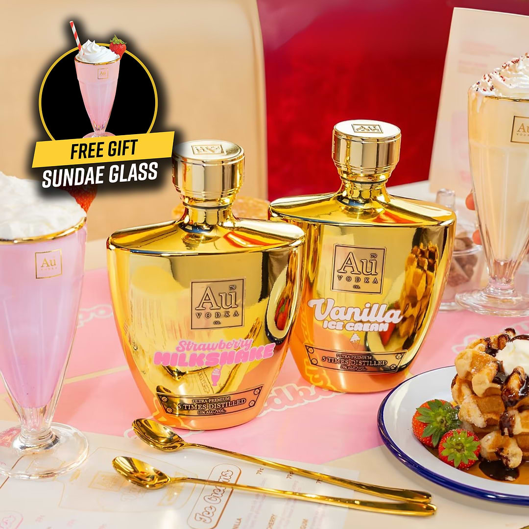 Au Vodka Milkshake Duo & FREE Sundae Glass