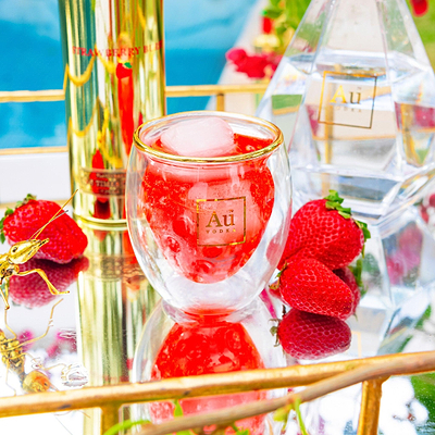 Limited Edition Au Strawberry Glass