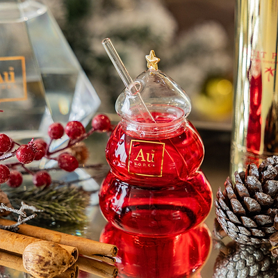 Au Vodka Christmas Tree Glass - Au Vodka