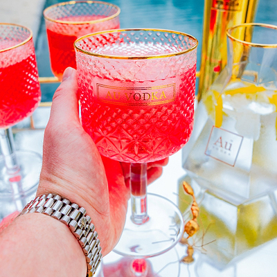Au Crystal Cocktail Glass