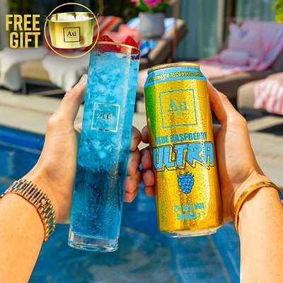Au Vodka Blue Raspberry Ultra Cans - 12 Pack
