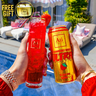 Au Vodka Strawberry Burst Ultra Cans - 12 Pack