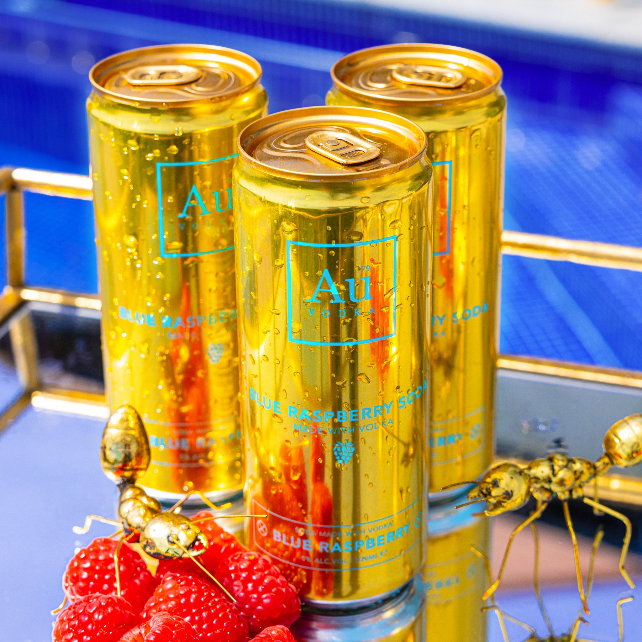 Blue Raspberry Cans Blue Raspberry Pre-Mixed Vodka Cans - Au Vodka