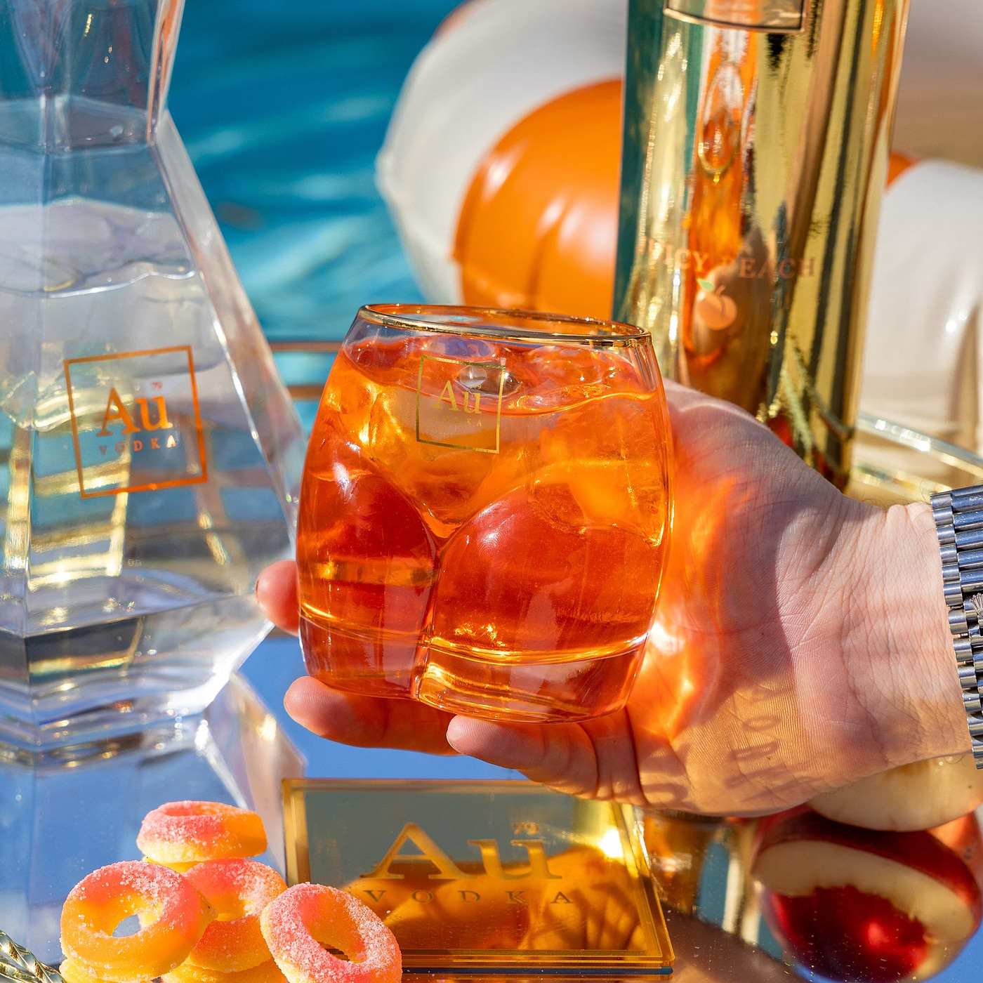 Au Vodka A$$ Glass