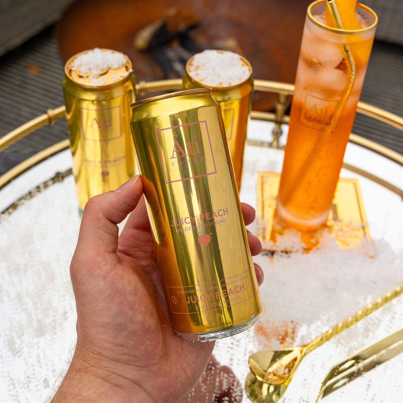 Au Vodka Juicy Peach Pre-Mixed Cans - 12 Pack