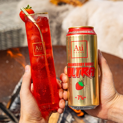 Au Vodka Strawberry Burst Ultra Cans - 12 Pack