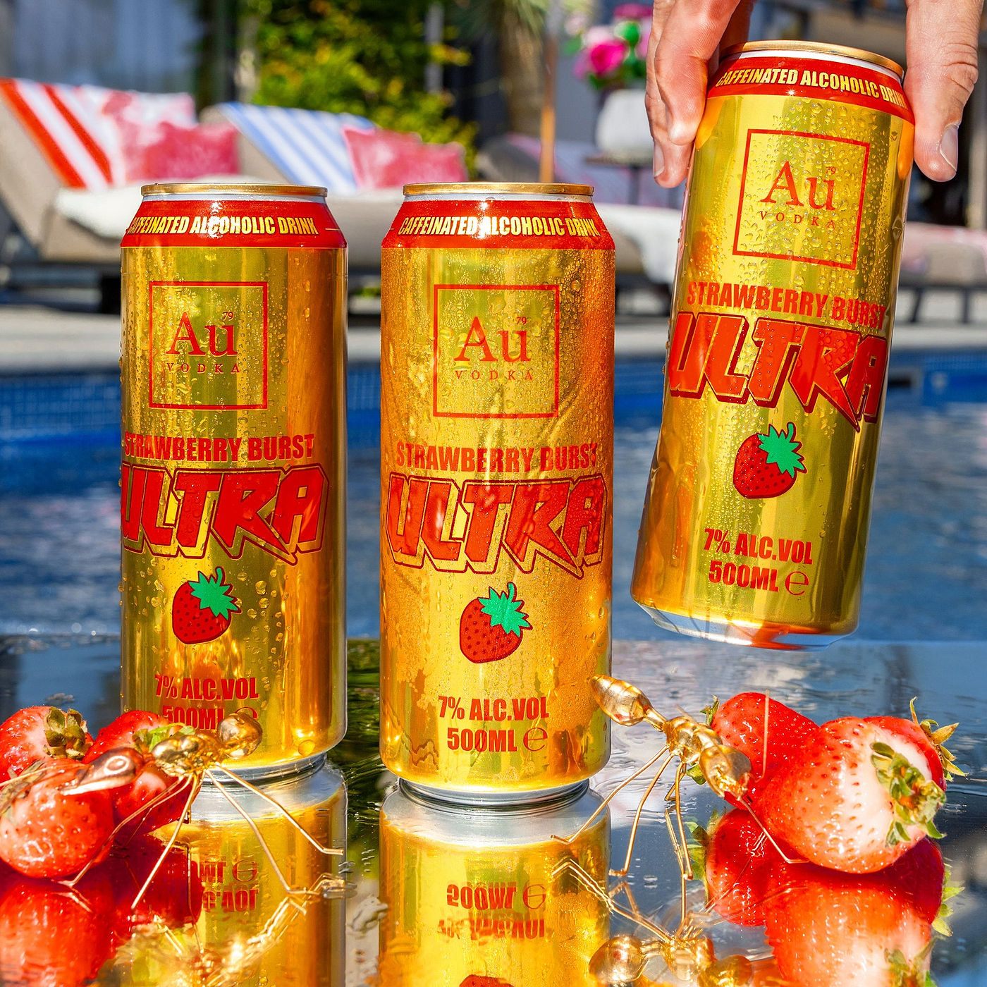 Au Vodka Strawberry Burst Ultra Cans - 12 Pack