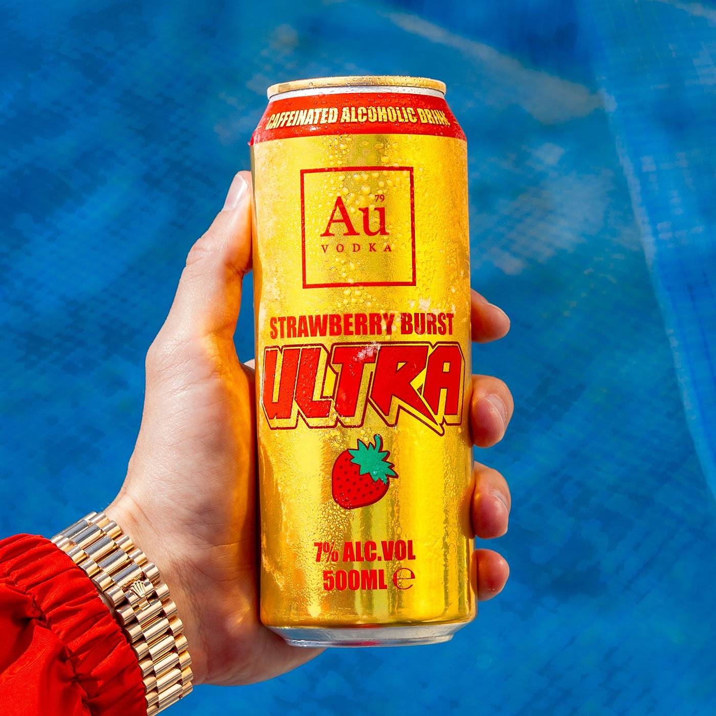 Au Vodka Strawberry Burst Ultra Cans - 12 Pack