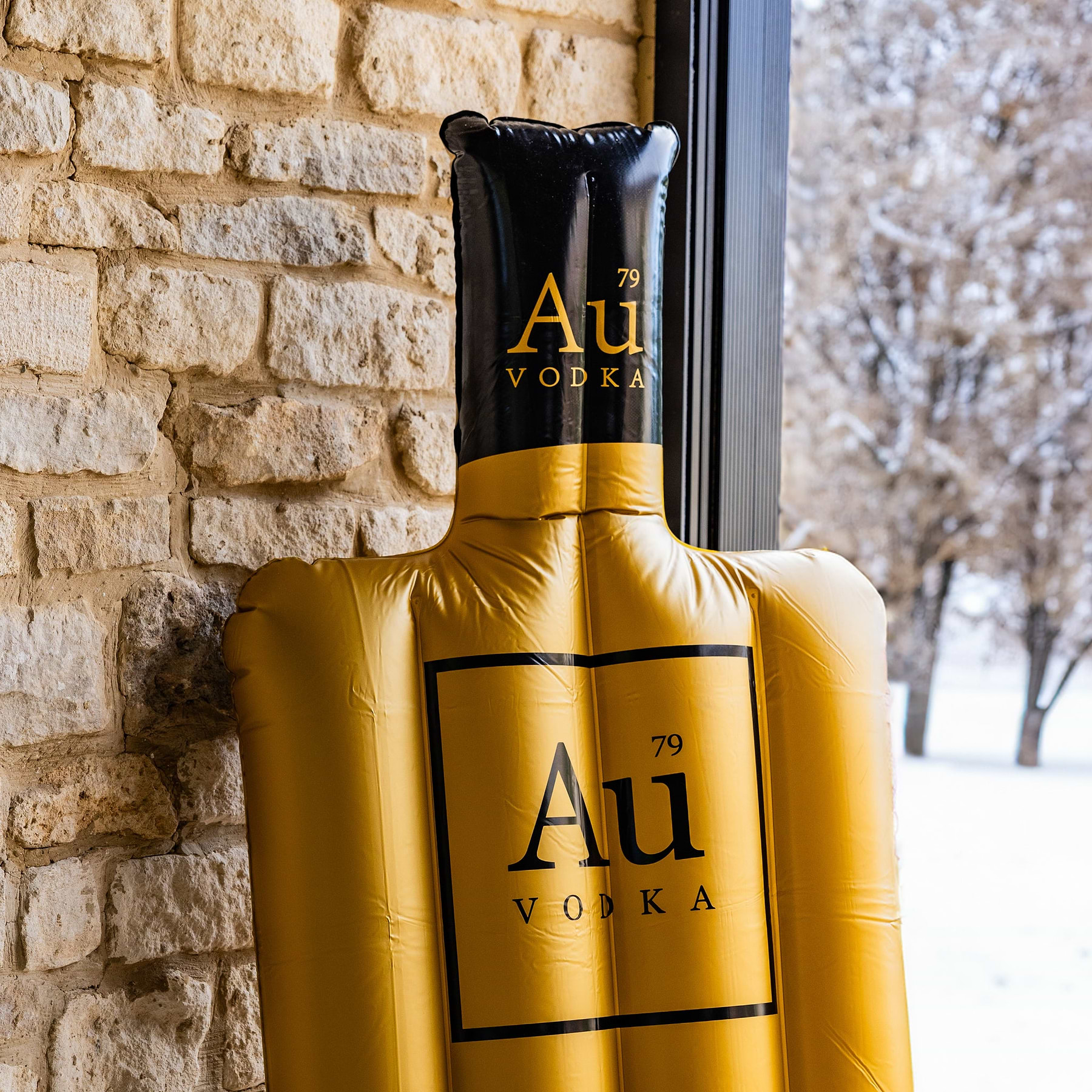 Gold Inflatable Lilo- Au Vodka