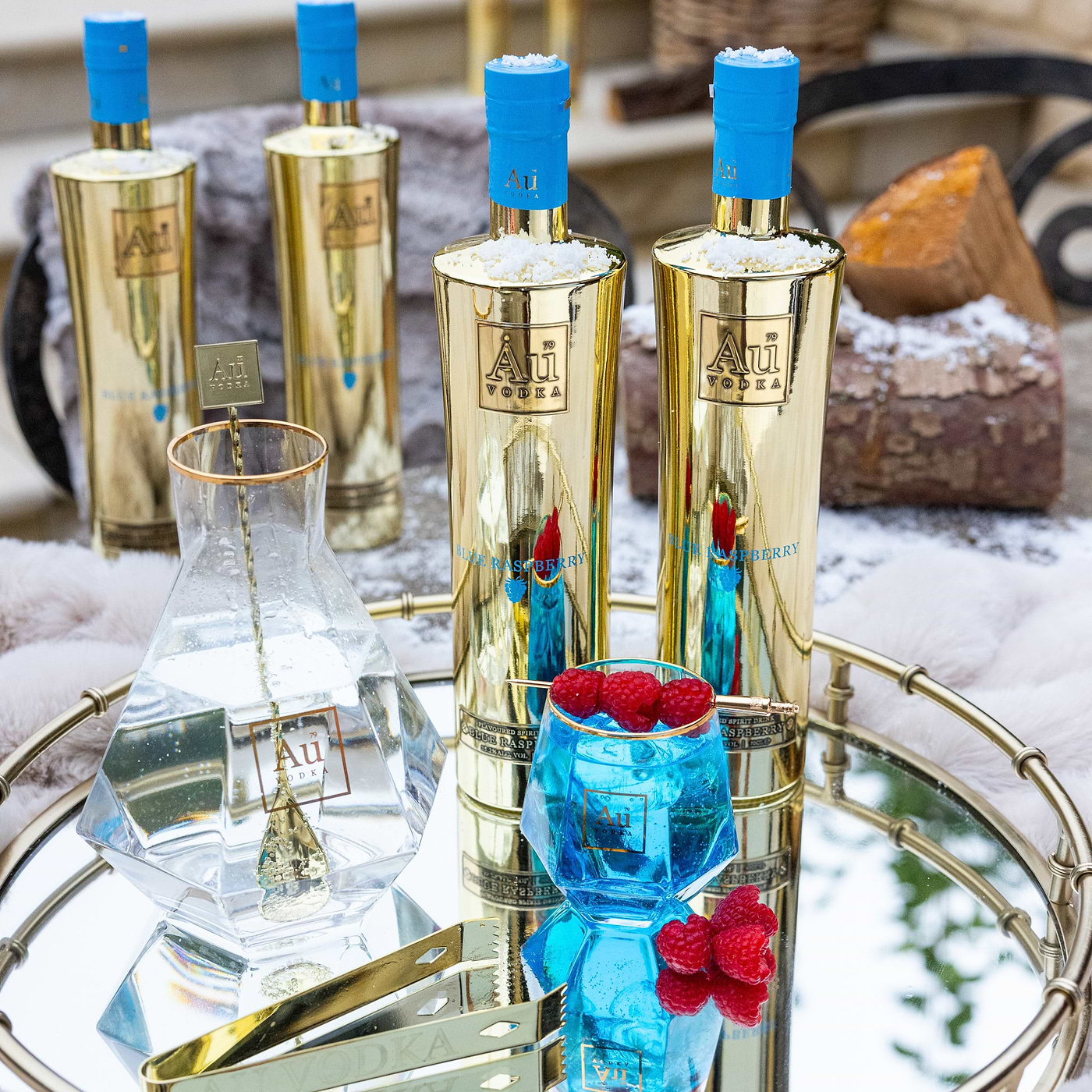 Blue Raspberry Vodka 70cl - Au Vodka