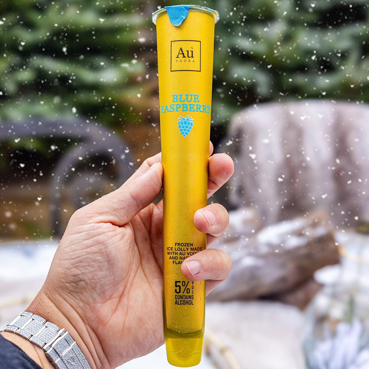Au Vodka Blue Raspberry Ice Lollies - 12 Pack