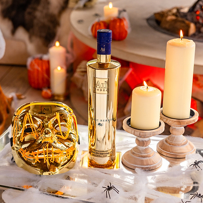 Au Vodka 70cl & LED Gold Mask