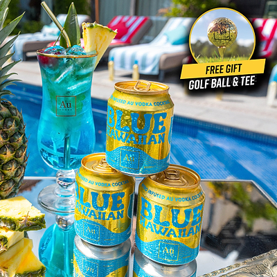 Au Vodka Case of 12 Cans & FREE Golf Ball + Golf Tee