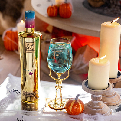 Au Vodka 70cl & Long Stem Skeleton Glass