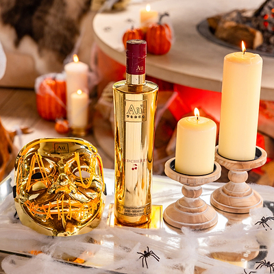 Au Vodka 70cl & LED Gold Mask