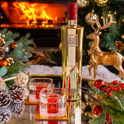 Au Vodka Red Cherry 70cl & Any Glass