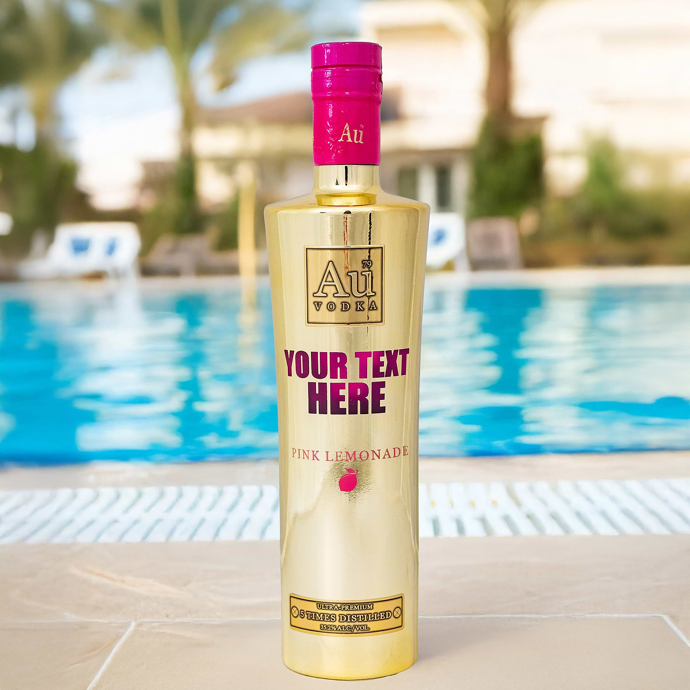 Engraved Au Vodka Pink Lemonade 70cl