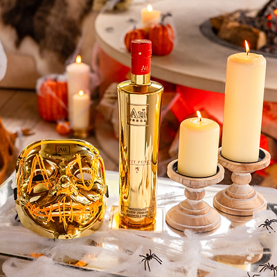 Au Vodka 70cl & LED Gold Mask