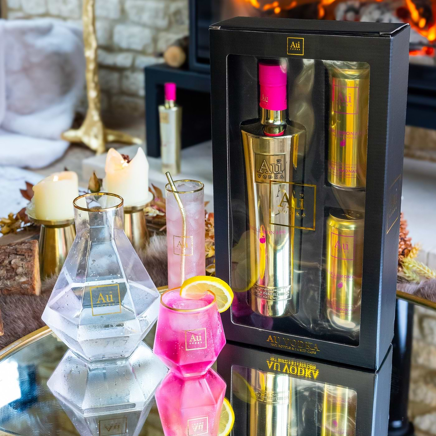 Au Vodka Signature Giftset Pink Lemonade