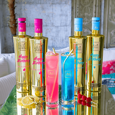 Au Vodka Happy Birthday Print Bottle - Au Vodka