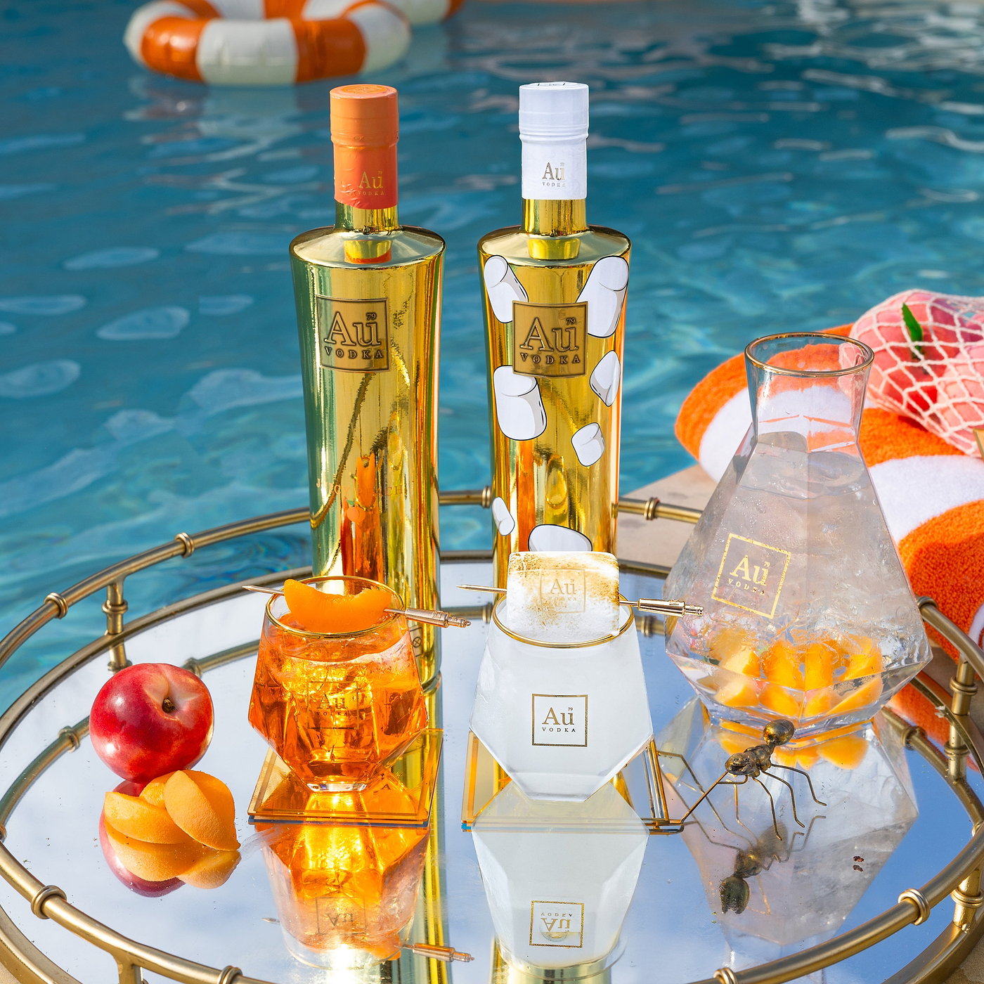 Au Vodka Toasted Marshmallow & Juicy Peach 70cl