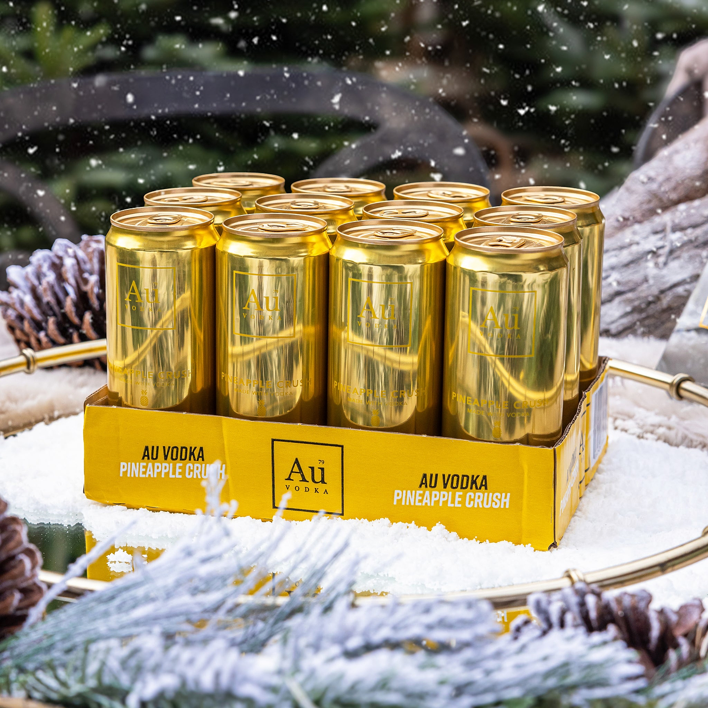 Au Vodka Pineapple Crush Pre-Mixed Cans - 12 Pack