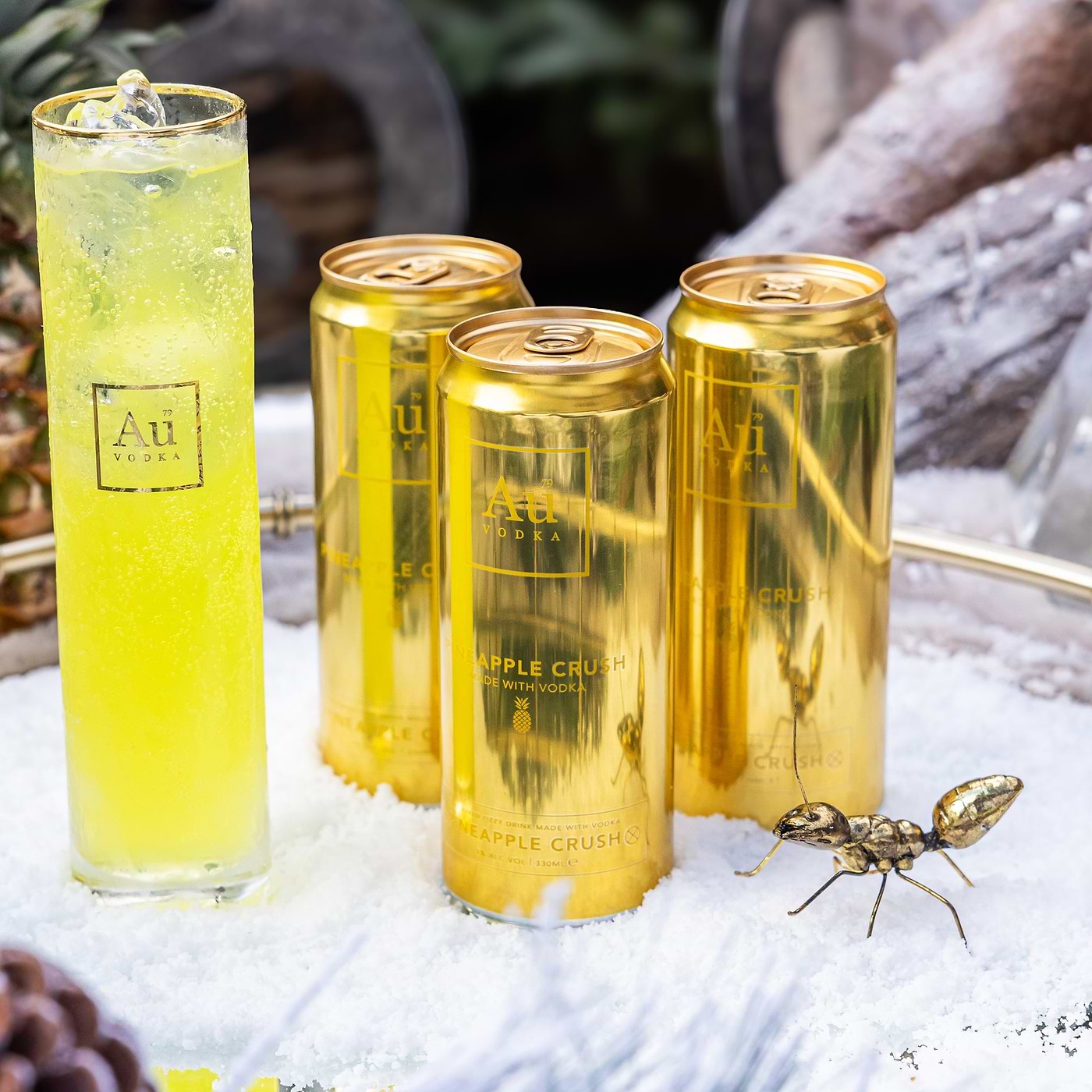 Au Vodka Pineapple Crush Pre-Mixed Cans - 12 Pack