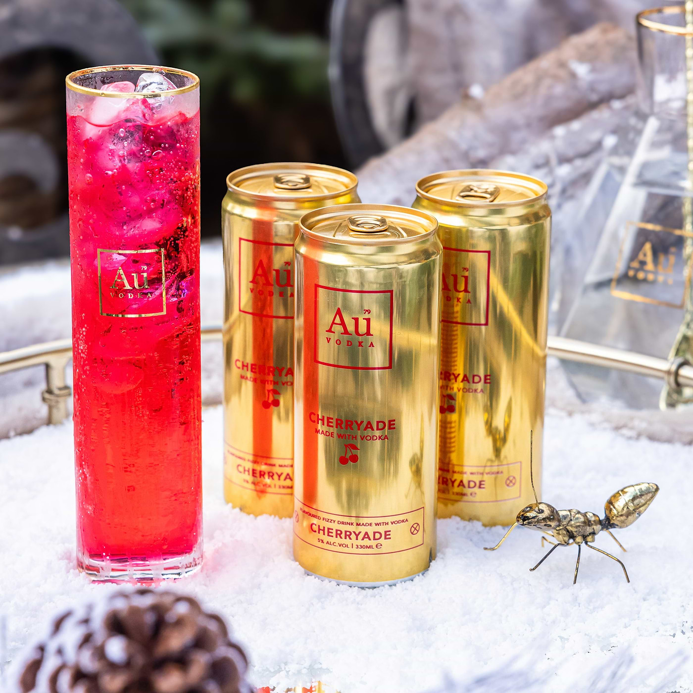 Au Vodka Cherryade Pre-Mixed Cans - 12 Pack