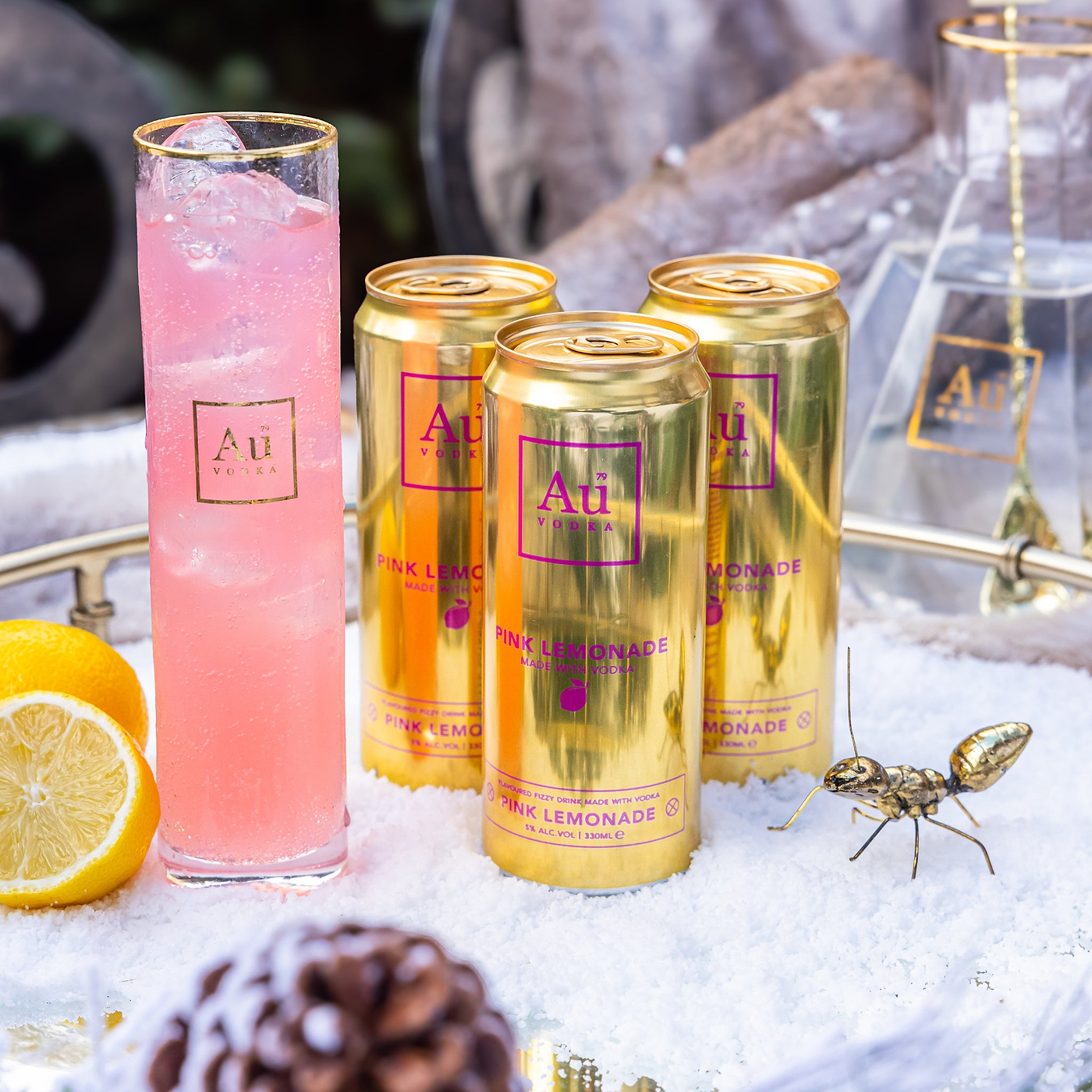 Au Pink Lemonade Cans - Au Vodka